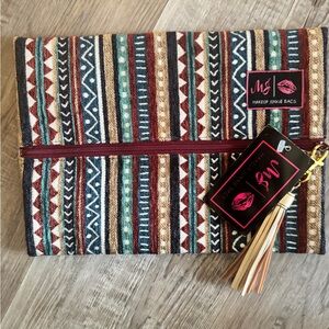 Makeup Junkie Cosmetic Bag NWT – Aztec Pattern Travel Makeup Pouch
